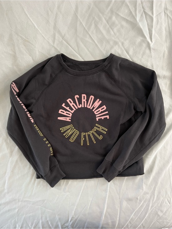 Abercrombie & Fitch Tops - Abercrombie & Fitch Grey Cropped Sweatshirt Size M